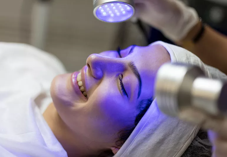 Acne treatment facial therapy
